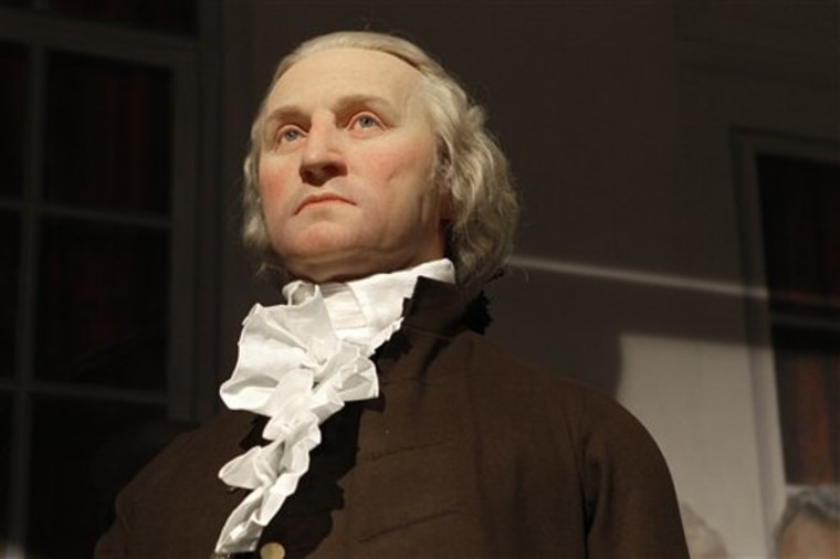 A life-size wax figure of George Washington as president appears in the "Discover the Real George Washington: New Views from Mount Vernon," exhibit at the N.C. Museum of History in Raleigh, N.C.
